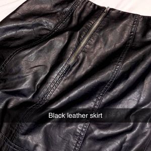 Forever 21 black leather skirt